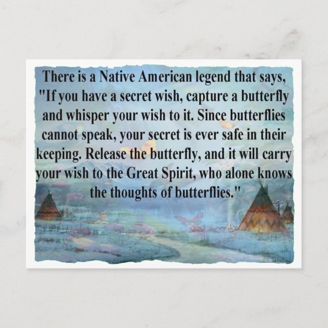 Butterfly legend postcard (Front)