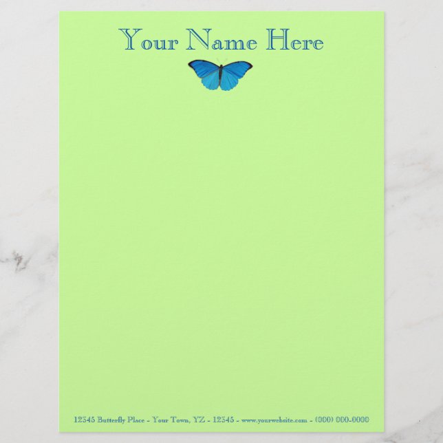 Butterfly Letterhead (Front)