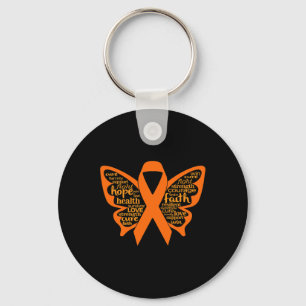 Butterfly Leukaemia Awareness Keychain