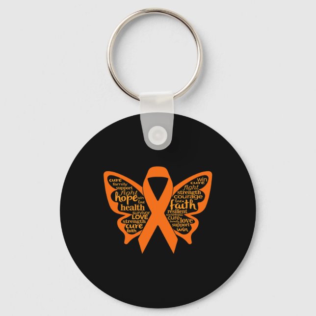 Butterfly Leukaemia Awareness  Keychain (Front)