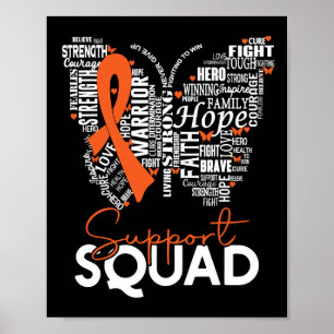 Butterfly Leukaemia Blood Cancer Awareness Support Poster