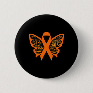 Butterfly Leukemia Awareness  2 Inch Round Button