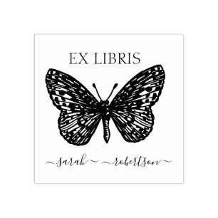 butterfly library stamp