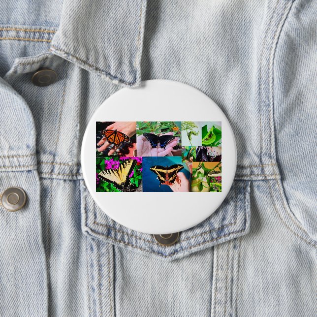 Butterfly Life  4 Inch Round Button (In Situ)