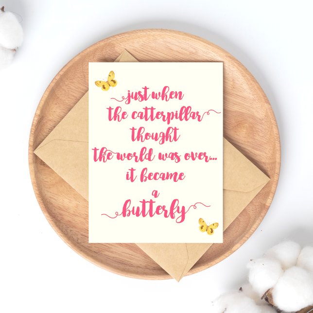 Butterfly - Life struggles - Inspirational Quote Postcard (Creator Uploaded)