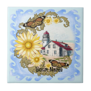 Butterfly Lighthouse Tile