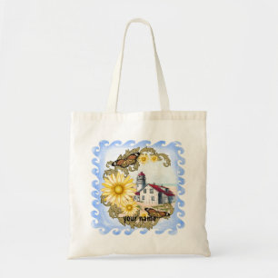 Butterfly Lighthouse Tote Bag