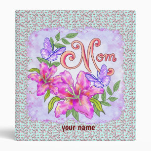 Butterfly Lily Mom binder 
