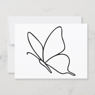 Butterfly Line Art –  Insect Illustration  Postcard