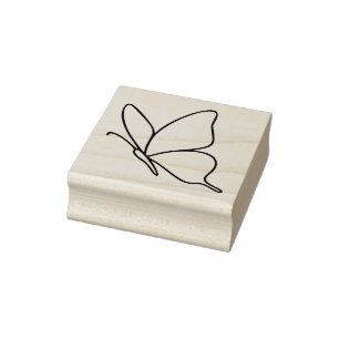 Butterfly Line Art –  Insect Illustration  Rubber Stamp