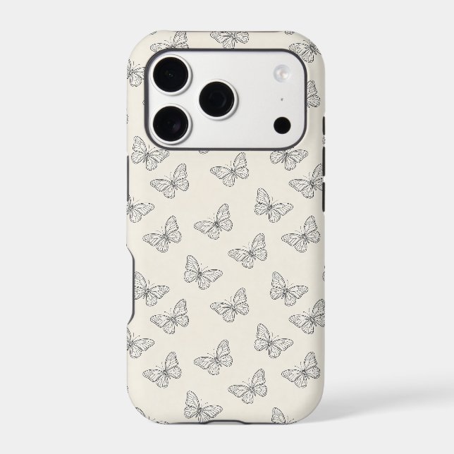 Butterfly Line Art Pattern (Back)
