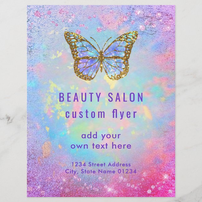 butterfly logo design flyer (Front)