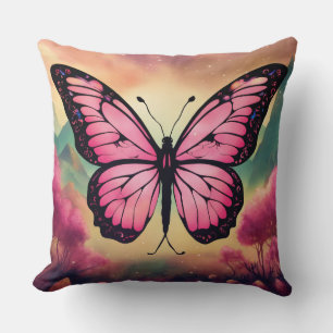 Butterfly Logo Throw Pillow