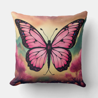 Butterfly Logo Throw Pillow