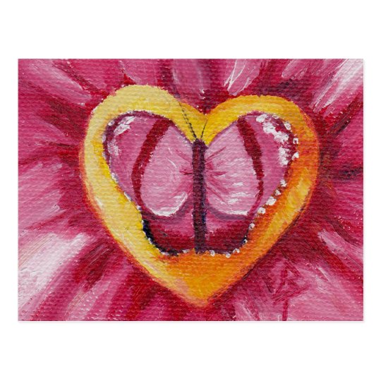 Butterfly Love aceo Puzzle Postcard