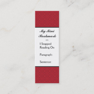 Butterfly Love Deep Red Lace Personalized Mini Business Card
