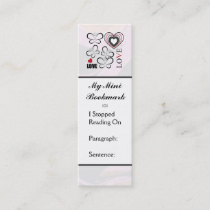 Butterfly Love   Love Word Border Personal Mini Business Card