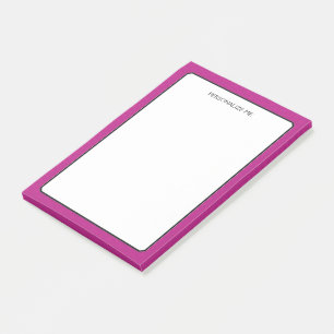Butterfly Love   Magenta Lace Personalized Post-it Notes