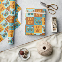 Butterfly Love Pattern | Blue & Orange Gradient
