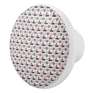 Butterfly Love   Word Art Love Ceramic Knob