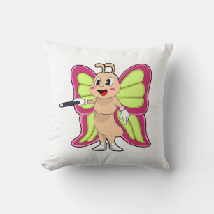 Butterfly Magic wand Throw Pillow