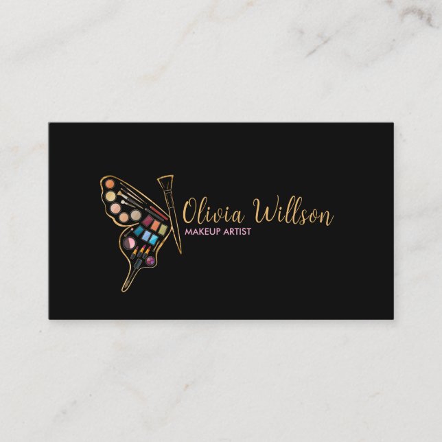 Butterfly Makeup Kit Business Card (Front)