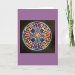 Butterfly Mandala Greeting Card