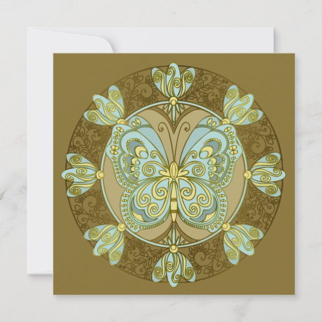 Butterfly Mandala - Greeting Card (Front)