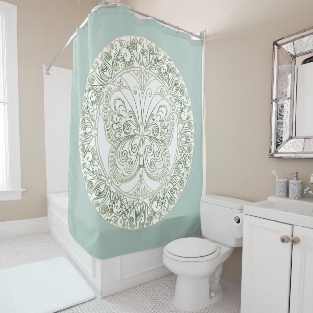 Butterfly Mandala - Shower Curtain (In Situ)