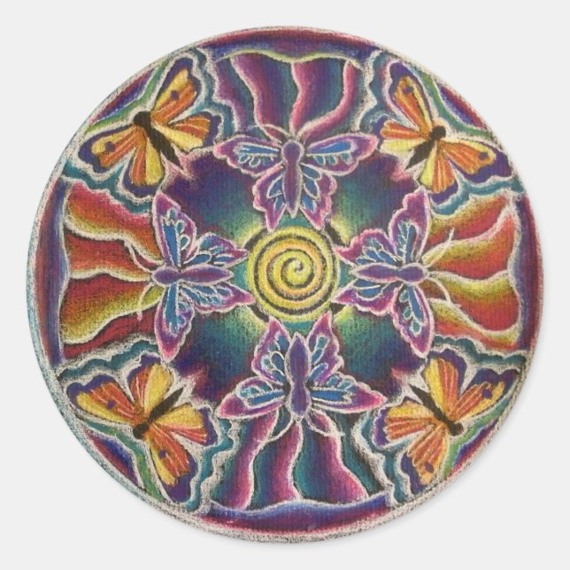 Butterfly Mandala Sticker (Front)