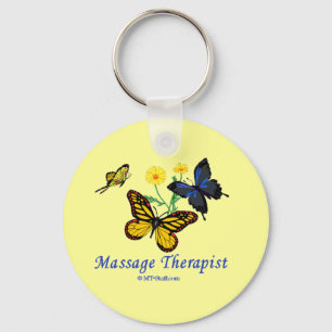 Butterfly Massage Therapist Keychain