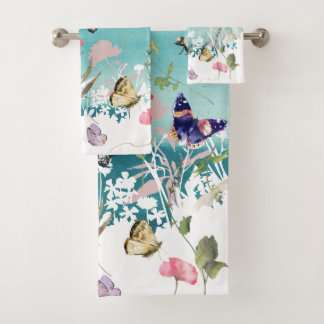 Butterfly meadow Bath towel set