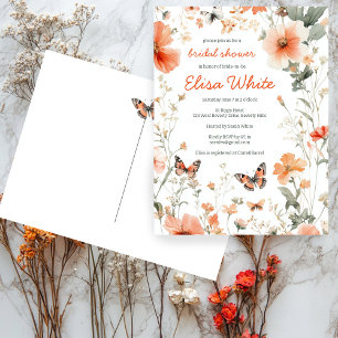 Butterfly Meadow Watercolor Bridal Shower CUSTOM Postcard