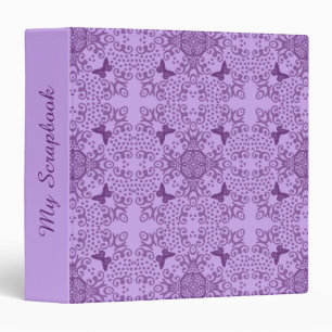 Butterfly Medallion Purple Scrapbook Binder