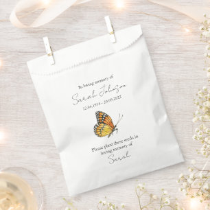 Butterfly Memorial Funeral Seed Favour Bag