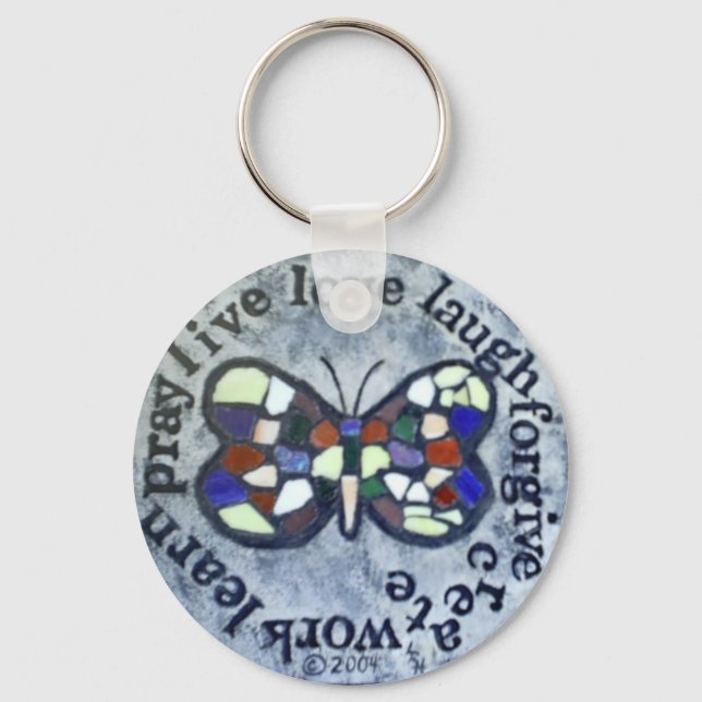 Butterfly Message Keychain (Front)