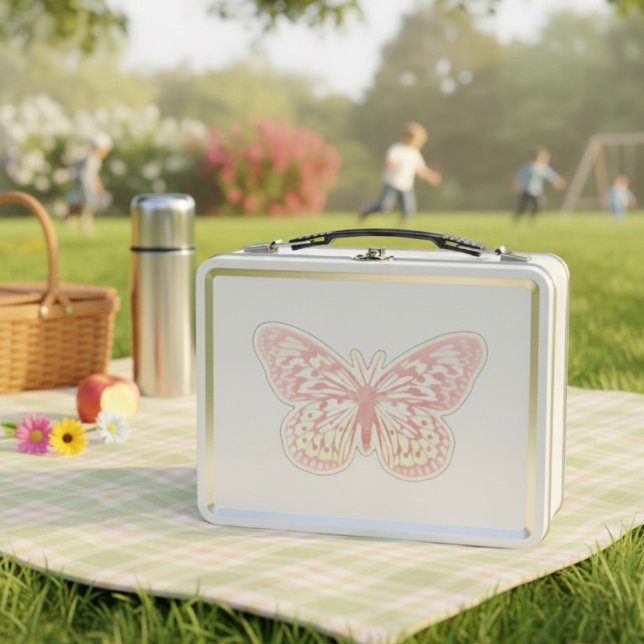 Butterfly Metal Lunch Box (Creator Uploaded)