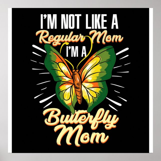 Butterfly Mom Gift, Mom Birthday Gift,Mother's Day Poster (Front)