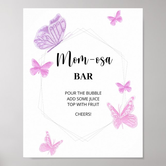 Butterfly \ Mom-osa bar  Poster (Front)