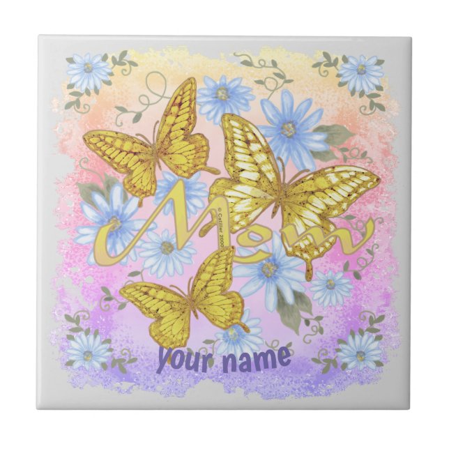 Butterfly Mom  Tile (Front)