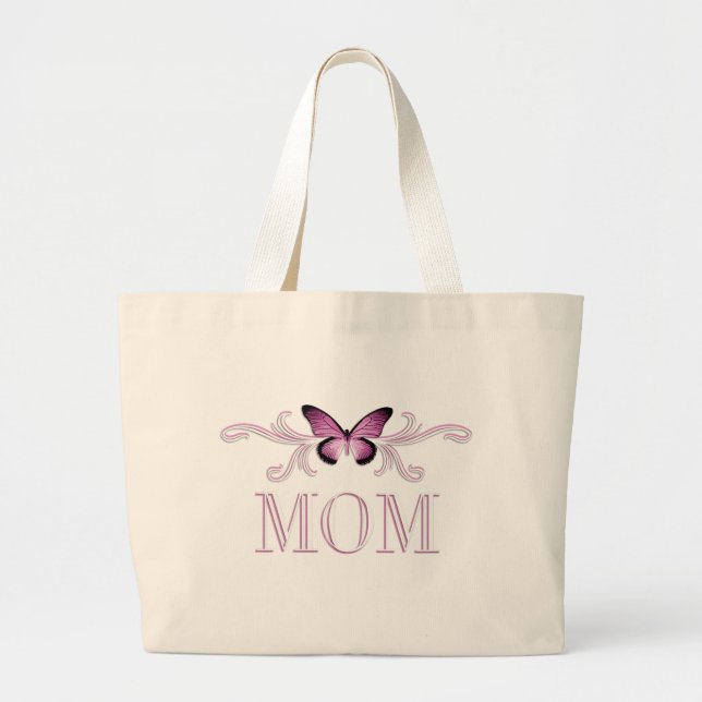 Butterfly Mom Tote Bag (Front)