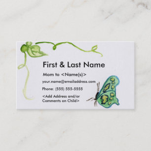 Butterfly Mommy Custom Photo Calling Playdate Card
