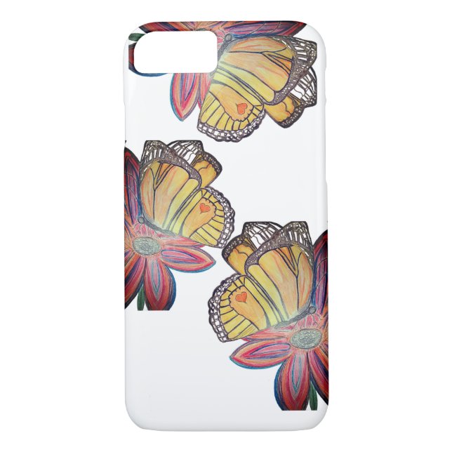Butterfly monarch colourful two sided  Case-Mate iPhone case (Back)