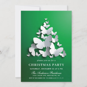 Butterfly Monarch Holiday CHRISTMAS PARTY Invitation