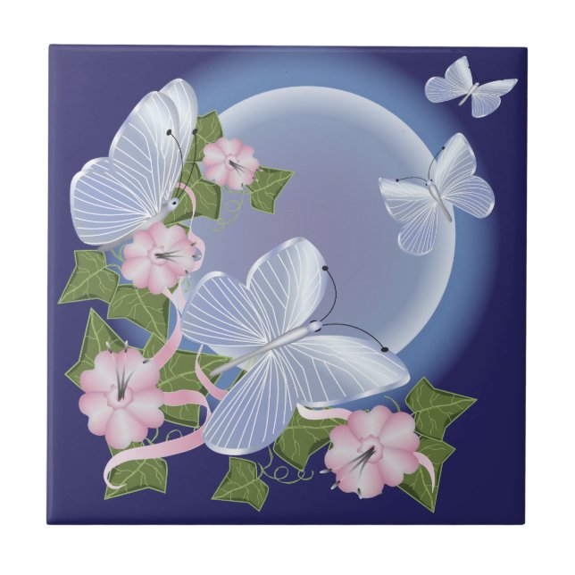 Butterfly Moon Beams Tile (Front)