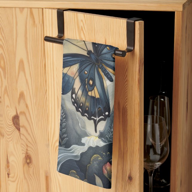 Butterfly & Moon                                 Kitchen Towel (Thirds Fold)