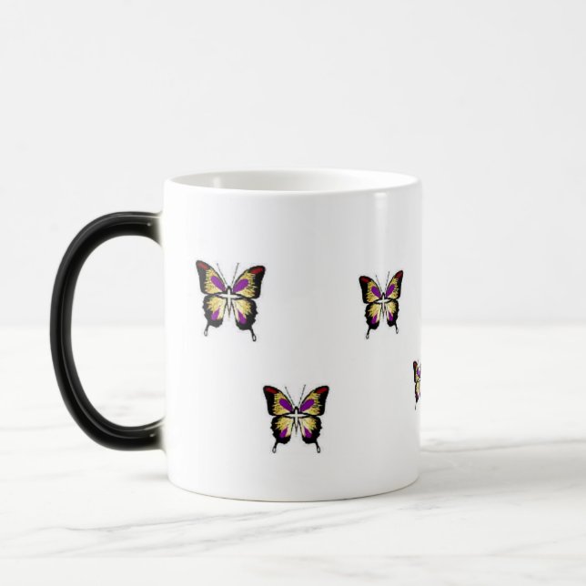 Butterfly Morphing mug CHANGES when hot! (Left)