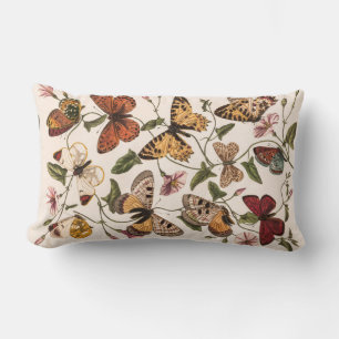 Butterfly &Moth by Paul Gervais Throw Pillow