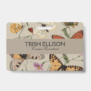 Butterfly Moth Nature Collection Drawing Badge