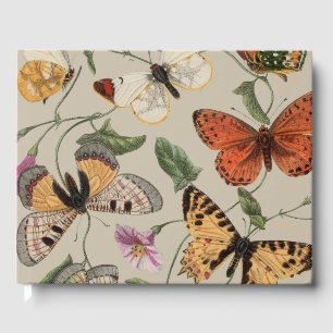Butterfly Moth Nature Collection Drawing Guest Book